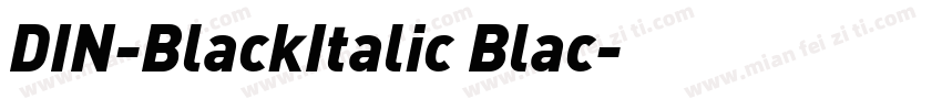 DIN-BlackItalic Blac字体转换